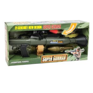 Детски гранатомет, Изстрелващ ракета с пяна, Със светлина и звук