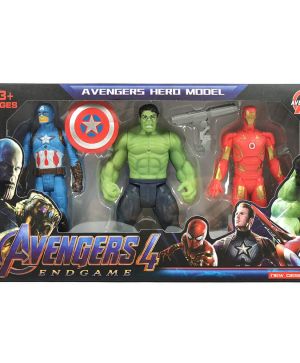 Комплект фигурки Avengers, с оръжие, 3 броя