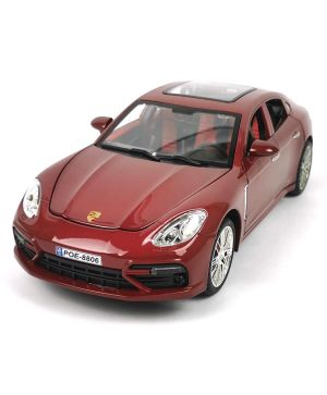 Метална кола Porsche Panamera, Със светлини и звуци, Бордо, 1:18, Без опаковка