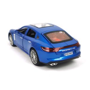 Метална кола Porsche Panamera, Със светлини и звуци, Синьо, 1:18, Без опаковка
