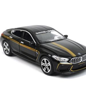 Детски автомобил BMW, Метален, С отварящи се врати, 1:24, Черен, Без опаковка