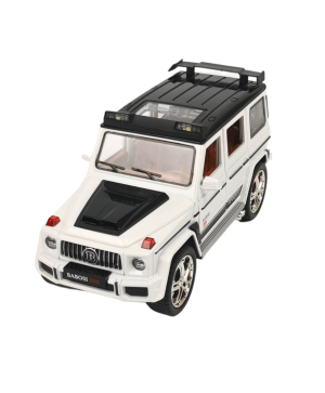 Метален джип Mercedes G-class Brabus, Със звук и светлини, 1:24, Бял, Без опаковка