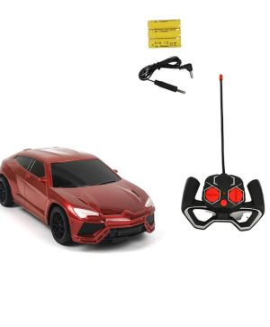 Детска количка Lamborghini Urus, С дистанционно, Презареждащи батерии, Червена