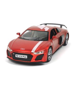 Детски автомобил Audi R8, Метален, С отварящи се врати, 1:32, Червен, Без опаковка