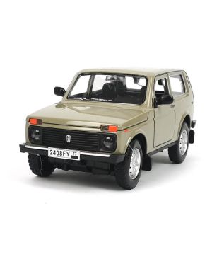 Метална кола Lada Niva, Със светлини и звуци, Савана, 1:24, Без опаковка