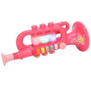 Детска играчка, Тромпет, Звук, Светлини, Розов