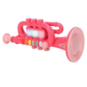 Детска играчка, Тромпет, Звук, Светлини, Розов