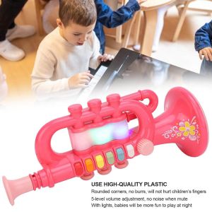 Детска играчка, Тромпет, Звук, Светлини, Розов