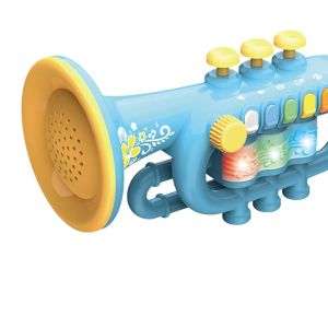 Детска играчка, Тромпет, Звук, Светлини, Син