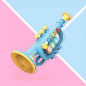 Детска играчка, Тромпет, Звук, Светлини, Син