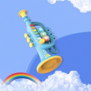 Детска играчка, Тромпет, Звук, Светлини, Син