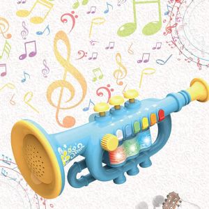 Детска играчка, Тромпет, Звук, Светлини, Син