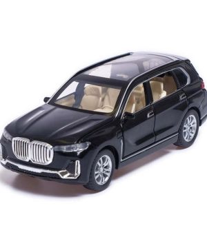 Метален автомобил BMW X7, Със светлини и звуци, Черен, Без опаковка, 20х8х7см