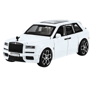 Метална количка Rolls Royces Cullinan, Със светлини и звуци, 1:32, Бяла