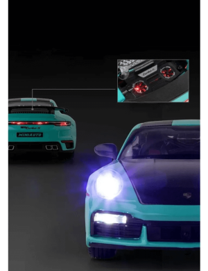 Метална количка Porsche 911 GT3, С отварящи се врати, Синя, 1:32, Без опаковка