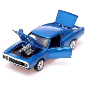 Метална количка Dodge Charge,  С турбини Бързи и яростни, 1:32, Синя, Без опаковка