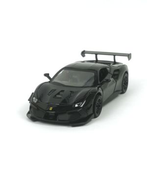 Метална кола Ferrari 488, С отварящи се врати, 1:32, Черна, Без опаковка