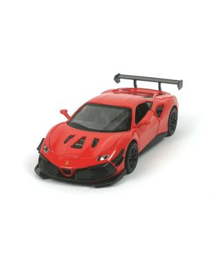 Метална кола Ferrari 488, С отварящи се врати, 1:32, Червена, Без опаковка