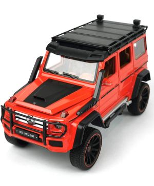 Метален джип Mercedes-benz G class, Brabus, С отварящи се врати, 1:22, Червен