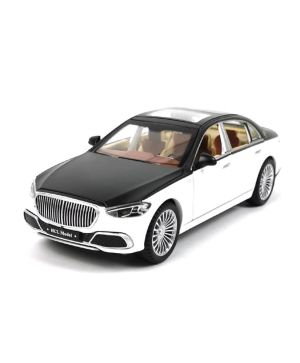 Метална кола Mercedes-Maybach S-Class, С пушек, 1:22, Бяла, Без опаковка