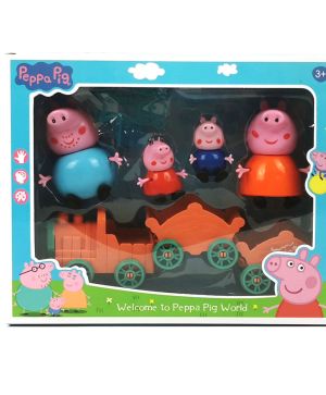 Комплект фигури Peppa Pig, С влакче