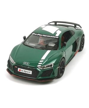 Метална кола Audi R8, С отварящи се врати, 1:24, Зелен, Без опаковка