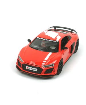 Метална кола Audi R8, С отварящи се врати, 1:24, Червен, Без опаковка