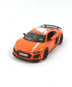 Метална кола Audi R8, С отварящи се врати, 1:24, Оранжева, Без опаковка