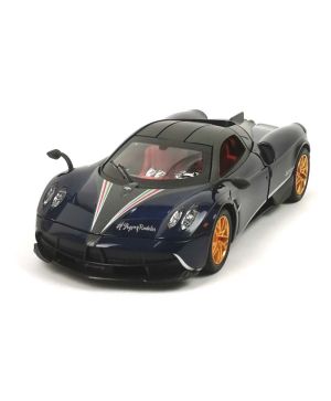 Метална количка Pagani, С пушек, 1:24, Синя, Без опаковка