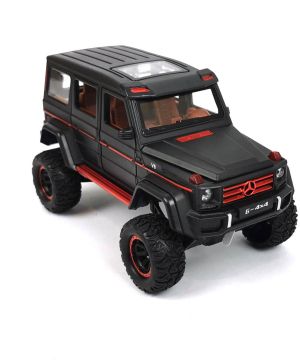 Метален джип, Mercedes G Class, С Пушек, 1:24, Черен, Без опаковка