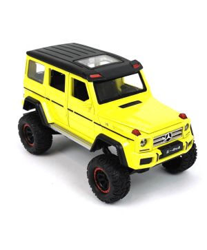 Метален джип, Mercedes G Class, С Пушек, 1:24, Жълт, Без опаковка