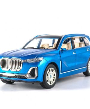 Метален джип BMW X7, С пушек, Син, 1:24, Без опаковка