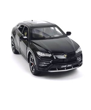 Метален джип Lamborghini Urus, С завиващи колела, 1:24, Черно, Без опаковка