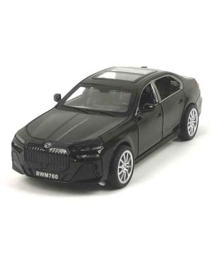 Метална кола BMW 760, С отварящи се врати, 1:32, Черна, Без опаковка