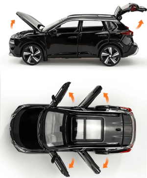 Метален джип Nissan X-TRAIL SUV, 1:32, Черен, Без опаковка