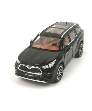 Метален джип Toyota Highlander, Черен, 1:24, Без опаковка