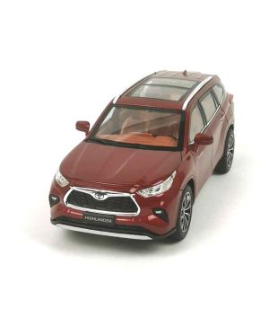 Метален джип Toyota Highlander, Червен, 1:24, Без опаковка