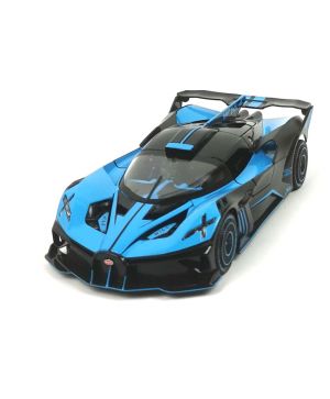 Метална кола Bugatti Bolide, С пушек, 1:24, Синя, Без опаковка