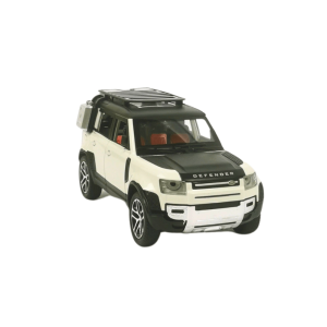 Метален джип Land rover, Defender, 1:24, Бял, Без опаковка