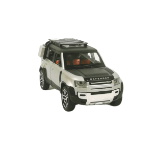 Метален джип Land rover, Defender, 1:24, Сив, Без опаковка