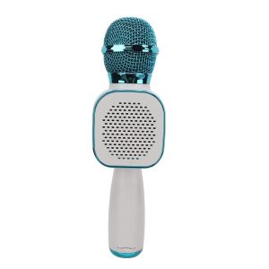 Безжичен микрофон, С високоговорител, Micro SD карта, USB, FM радио, запис, Син