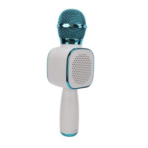 Безжичен микрофон, С високоговорител, Micro SD карта, USB, FM радио, запис, Син