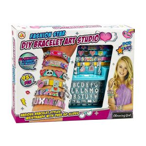 Комплект творческа игра, За правене на гривни, С букви, 6+