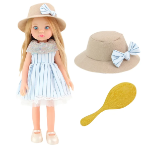 Детска кукла Little Milly, С шапка и четка за коса