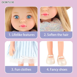Детска кукла Little Milly, С шапка и четка за коса