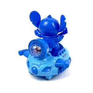 Музикална играчка Стич, Светеща, Въртяща се интерактивна играчка, Син