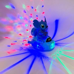 Музикална играчка Стич, Светеща, Въртяща се интерактивна играчка, Син