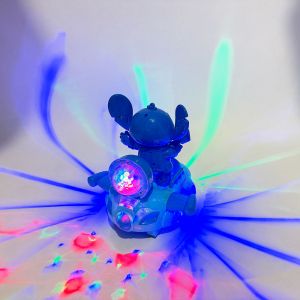Музикална играчка Стич, Светеща, Въртяща се интерактивна играчка, Син
