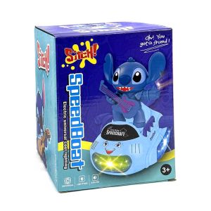 Музикална играчка Стич, Светеща, Въртяща се интерактивна играчка, Розов