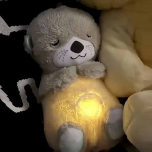 Плюшена играчка мече, Със симулация на дишане, Бял